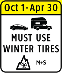 Must Use Winter Tires Sign
